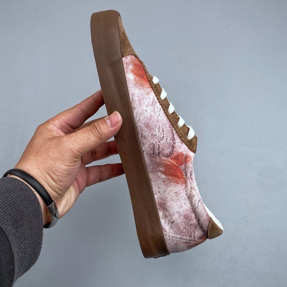Vans Low Top Sneakers in Brown, Pink & Cream - Picture 2 of 9